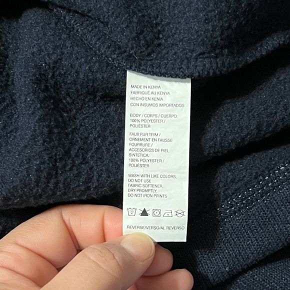 G. H. Bass & Co. Men's Size Large Pullover Mock Neck 3 Buttons Sweater Blue - Picture 6 of 6